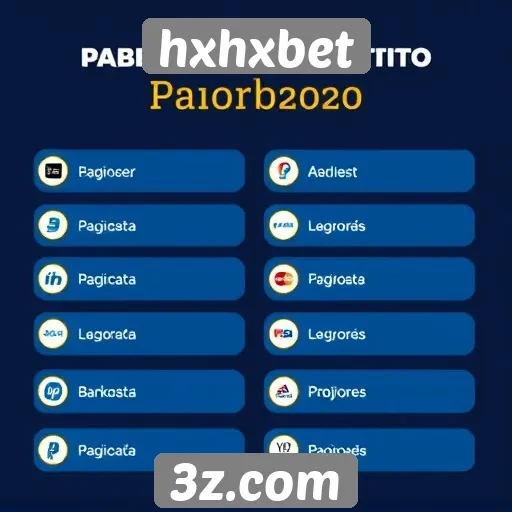 Métodos de pagamento aceitos no hxhxbet